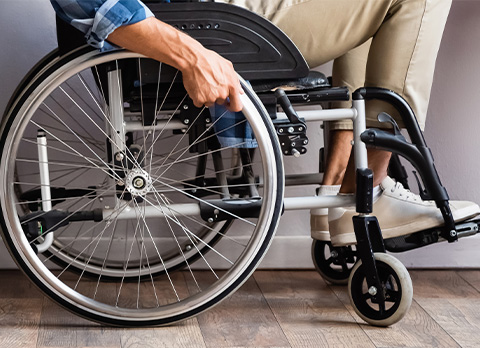 A man in wheelchair