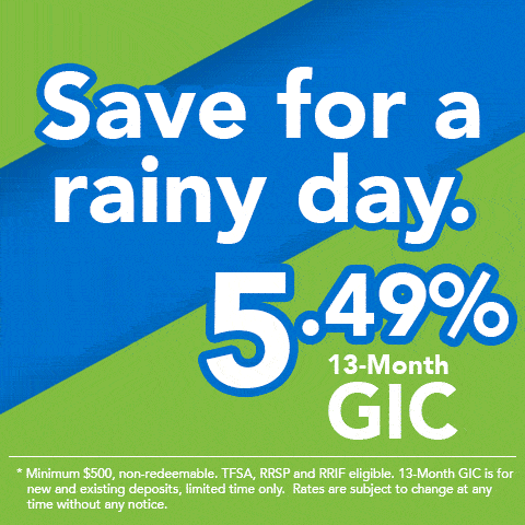 Tandia - Save for a rainy day with a 5.50% GIC