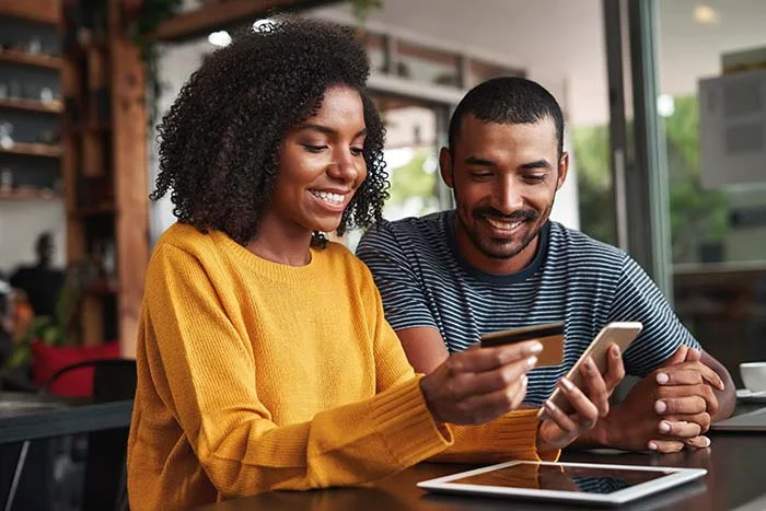 couple doing online banking